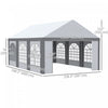 Outsunny 20 X 13ft Party Tent With Sides, 6 Windows And 2 Doors|Tente De Fete Outsunny 20 X 13 Pieds Avec Cotes, 6 Fenetres Et 2 Portes