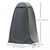 Outsunny Pop Up Shower Tent, Outdoor Privacy Changing Dressing Room, Black|Outsunny Tente De Douche Pop Up, Exterieur Intimite Vestiaire, Noir