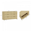 Grace Modern 60" Dresser in Natural Oak (6-Drawer) | Commode moderne Grace 60" en chene naturel (6 tiroirs)