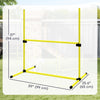 Pawhut 39"L Dog Agility Training Equipment for Large Medium Small Dog, 6 PCS Adjustable Height Hurdles for Agility Training, Obstacle Course Starter Kit, 6KG Net Wight, Yellow