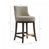 Lucia Modern Chenille Wood Counter Stool in Taupe - Set of 2 | Tabouret de comptoir moderne Lucia en bois et chenille taupe - Lot de 2