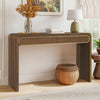 Olivia 47.2" Wooden Sofa Table with Drawers - Gold | Console en bois Olivia 120 cm avec tiroirs - doree