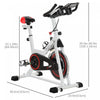 Soozier Adjustable Upright Stationary Exercise Bike Aerobic Training Indoor Cycling Cardio Workout F|Soozier Velo D'exercice Stationnaire Reglable Pour La Maison Avec Volant D'inertie Reglable, Ecran L
