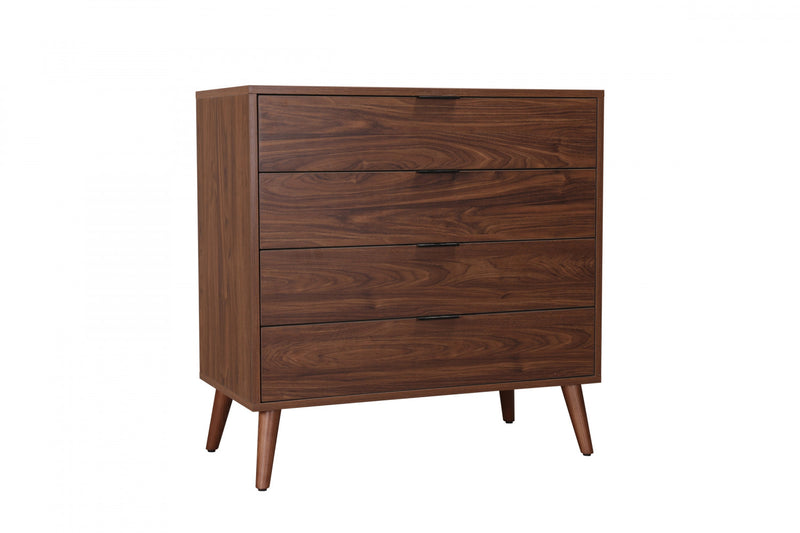 Flashby Chest With 4 Drawers, Faux Walnut