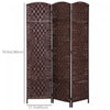 Homcom Double Hinged Woven Wicker Room Divider And Privacy Screens|Homcom Separateur De Piece Et Ecrans D'intimite En Osier Tisse