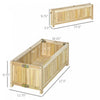 Outsunny 28'' X 12'' Foldable Raised Garden Bed, Elevated Planter Box, Wooden Planting Bed For Backy|Outsunny 28'' X 12'' Pliable Lit De Jardin Sureleve, Boite A Plantes Surelevee, Lit De Plantation En