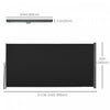 Outsunny 118" X 63" Retractable Side Awning Patio Outdoor Folding Privacy Screen With Resistance To |Outsunny Ecran De Confidentialite Pliant Pour Auvent Lateral 118 X 63, Noir