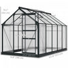 Outsunny Greenhouse, Walk-in Hot House, Clear Pc Board With Sliding Door|Outsunny Serre, Serre De Plain-pied Transparente Avec Porte Coulissante