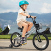 Costway 18" Kid's Bike With Training Wheels Adjustable Handlebar & Seat Handbrake Sliver