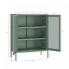 Amelia Modern 32" Metal Accent Cabinet in Sage Green | Armoire d’appoint moderne Amelia 32" en metal vert sauge