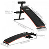 Soozier Sit Up Bench Core Workout Adjustable Thigh Support Foldable For Home Gym Exercise Black|Soozier Banc D'exercice Entrainement Support Reglable Pliable Pour L'exercice De Gym A Domicile, Noi