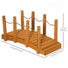 Outsunny 4ft Wooden Garden Bridge Arc Footbridge With Hemp Rope Railings & Solid Fir Construction, O|Outsunny 4 Ft Pont De Jardin En Bois De Sapin Avec Balustrades Cordes De Chanvre Orange