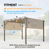 Outsunny 2 Pcs 18 x 4ft Pergola Shade, UV Protection Pergola Canopy, Khaki