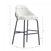 Gracie Modern Metal Upholstered Barstool in White and Black - Set of 2 | Tabouret de bar moderne en metal et tissu Gracie, blanc et noir - Lot de 2