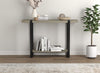47” Console Table With 1 Shelf - Dark Taupe With Black Metal | Console de 47 po avec 1 tablette - taupe foncé avec métal noir