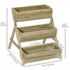 Outsunny 3 Tier Raised Garden Bed, Vertical Wooden Elevated Planter Box Kit For Flowers, Vegetables,|Outsunny Lit De Jardin Sureleve A 3 Niveaux, Boite De Jardiniere Surelevee En Bois Vertical Pour Fle