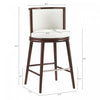 Evalyn Modern Wood Upholstered Barstool in White - Set of 2 | Tabouret de bar moderne en bois et tissu Evalyn, blanc - Lot de 2