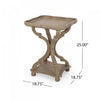 Jason Traditional Square Side Table With Shelf, Driftwood | Table D’appoint Carrée Traditionnelle Jason Avec Étagère, Finition Bois Flotté