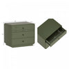 Liora Contemporary 28" Nightstand in Green (3-Drawer) | Table de nuit contemporaine Liora 71 cm en vert (3 tiroirs)