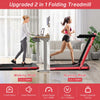 Superfit 2.25hp 2 In 1 Folding Treadmill Jogging Machine W/app Control Red