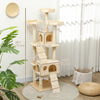 Pawhut 68 Inches Cat Tree, Multi-level Large Cat Tower Condo With Scratching Posts, Perches, Cat Hou|Pawhut 67 Pouces Multi-niveaux Arbre A Gratter Pour Chat Kitty Activity Center Post Tower Condo Meub