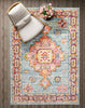 Lotus Blue Rug 8'0" x 10'0" | Tapis Traditionnel Lotus 8'0" x 10'0" en Bleu