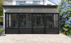 Florence - Wall Mounted Solarium 8x16 Metal Roof In Black