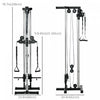 Soozier Wall Mount Cable Station With 15 Positions Adjustable Dual Pulleys|Soozier Station De Cable Murale Avec Poulies Doubles Reglables 15 Positions
