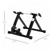 Soozier Foldable Indoor Bike Trainer, Stationary Bicycle Stand For Riding Exercise, 26-28" & 700c Wh|Soozier Velo Interieur Pliable Magnetique Entraineur D'exercice Convertisseur Velo Support D'entrain