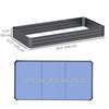 Outsunny Galvanized Planter Box, 8' x 4' x 1' Metal Garden Bed