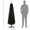 Homcom 6ft Pencil Slim Artificial Christmas Tree With 390 Realistic Branches|Homcom Sapin De Noel Artificiel Mince Avec 390 Branches Realistes