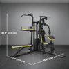 Soozier All-in-One Home Gym Machine System, Multifunctional Weight Machine with 152 lbs Weight Stack and Pulley System, Full Body Workout Station with Sit Up Bench, Preacher Curl