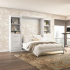 Bestar Pur Queen Murphy Bed and Two Shelving Units with Drawers 115-Inch Wall Bed|Grand lit escamotable mural Pur de Bestar de 115 po avec 2 meubles à tablettes et tiroirs