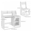 Qaba Kids Desk And Chair Set For 5-8 Year Old With Storage, Study Table And Chair For Children, Whit|Qaba Ensemble Bureau Et Chaise Pour Enfants De 5 A 8 Ans Avec Rangement, Table D'etude Et Chaise Pou
