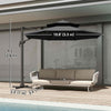 Outsunny 11' Patio Cantilever Umbrella Grey