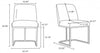 Serena Modern Metal Vegan Leather Dining Chair in Ivory - Set of 2 | Chaise de salle a manger moderne en metal et cuir vegetalien Serena, ivoire - Lot de 2