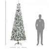 Homcom 9ft Snow Artificial Christmas Tree With Pine Cone, Red Berry|Homcom Arbre De Noel Artificiel De Neige De 9 Pieds