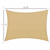 Outsunny Rectangle 13' X 20' Canopy Sun Sail Shade Garden Cover Uv Protector Outdoor Patio Lawn Shel|Voile D'ombrage Rectangulaire 4x6m Toile Solaire Sable