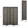 Homcom 4-panel Bamboo Room Divider Privacy Screen 6ft|Homcom Paravent De Separation De Piece En Bambou A 4 Panneaux 6ft