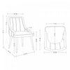 Eda Modern Wood Upholstered Dining Chair in Light Gray - Set of 2 | Chaise de salle a manger moderne en bois Eda avec revetement en tissu gris clair - Lot de 2