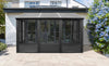 Florence - Wall Mounted Solarium 10x12 Metal Roof In Black