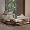Storkcraft Santorini Deluxe 3-in-1 Convertible Bassinet - Frosted Oat/Driftwood Crib