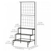 Outsunny 3-tier Hanging Plant Stand With Grid Panel, Planter Shelves Flower Pot Organizer Rack, Mult|Outsunny Support De Plantes Suspendu A 3 Niveaux Avec Panneau Grillage, Etagere Pour Pots De Fleurs,