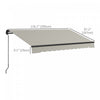 Outsunny 10' X 8' Patio Retractable Awning Sunshade Shelter, Light Grey|Outsunny 10' X 8' Auvent Retractable, Abri Pare-soleil, Gris Clair
