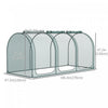 Outsunny 9 X 4ft Crop Cage With 3 Zippered Doors And Ground Stakes Green|Outsunny Cage De Culture 9 X 4pi Avec Portes Zippees Sac De Rangement, Vert