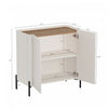 Abbey Modern 2-Piece Accent Storage Cabinets in Maple and Off White | Armoires de rangement modernes Abbey 2 pieces en erable et blanc casse