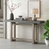 Ethan 59.1'' Triple Rectangle Design Painted Entryway Table with Pine Wood Legs,Grey Sofa Table  | Table d'entree peinte Ethan 59,1'' avec design rectangulaire triple et pieds en bois de pin, grise