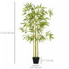 Outsunny 4' Artificial Bamboo Tree Fake Plant Indoor Decoration