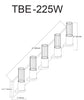 Dainolite Tube 5 Light Vanity Light Aged Brass Clear Fluted Glass Lamp|Lumière de coiffeuse Tube de Dainolite en verre cannelé transparent, avec fini laiton vieilli et 5 ampoules
