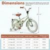 Costway 16" Kids Bike With Adjustable Saddle Handlebar Removable Training Wheels Handbrake Green